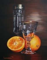 Dvě sklenice s pomeranči